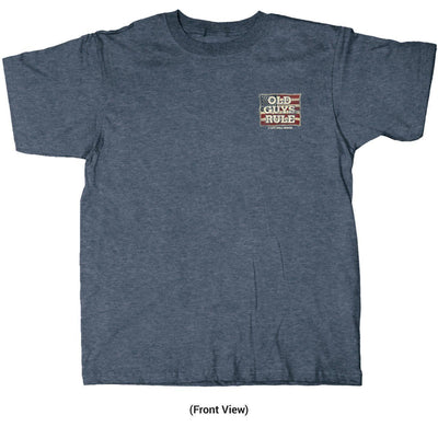 Old Guys Rule - A Life Well Served - Navy Heather T-Shirt - Front