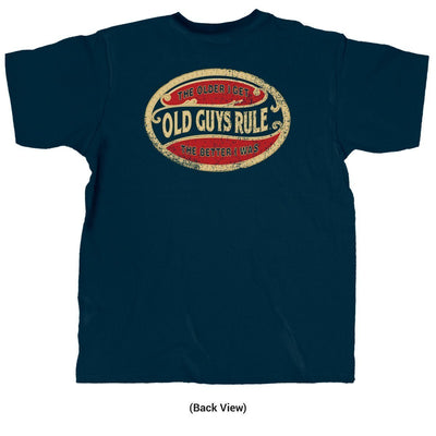 Old Guys Rule - The Older I Get... The Better I Was - Navy T-Shirt - Back