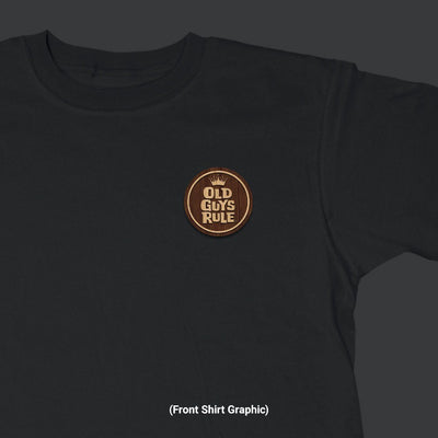 Old Guys Rule - Muscle Cars - Black T-Shirt - Front Graphic