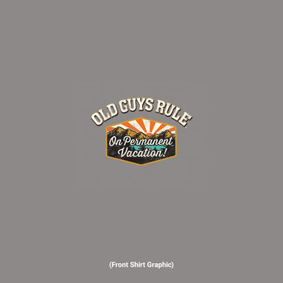 Old Guys Rule - Nowhere Vacation - Gravel T-Shirt - Front Graphic