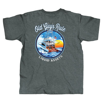 Old Guys Rule - Liquid Assets - Dark Heather T-Shirt - Main View