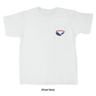 Old Guys Rule - White T-Shirt - Land of the Free - Front View