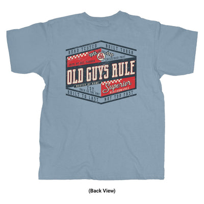 Old Guys Rule - Superior - Stone Blue T-Shirt - Back View