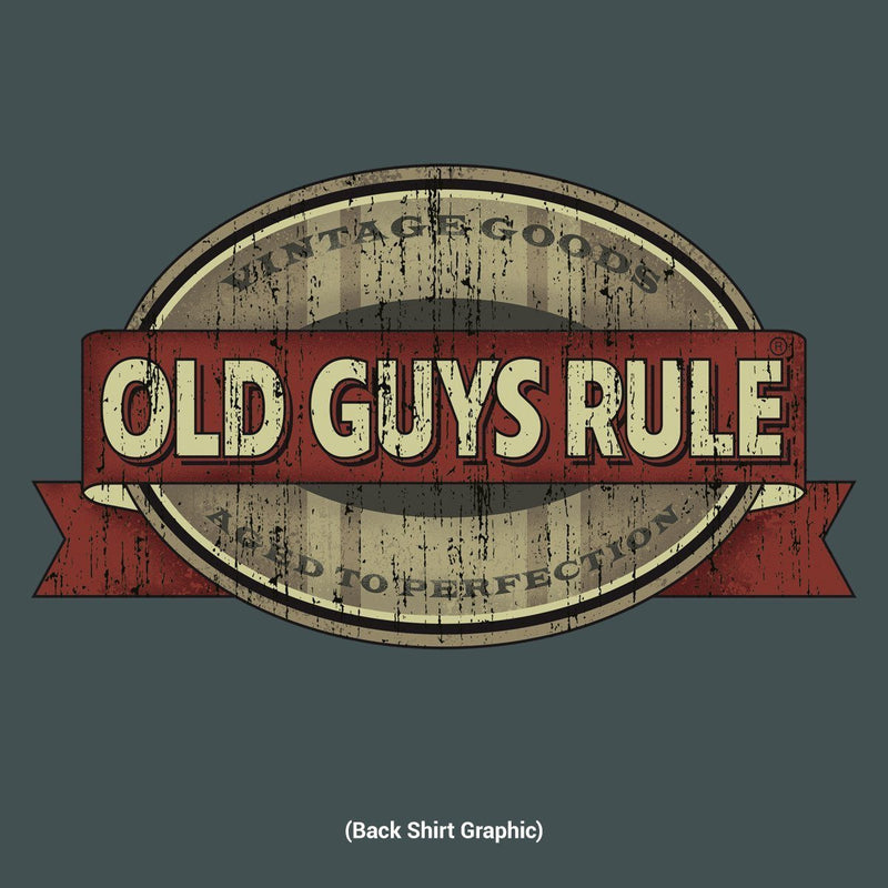 Old Guys Rule - Vintage Goods - Aged To Perfection - Dark Heather T-Shirt - Main View
