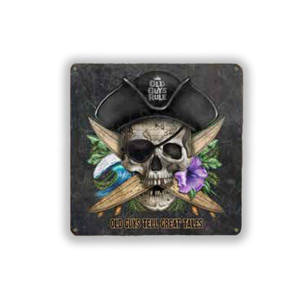 Pirate Skull Vintage Metal Sign