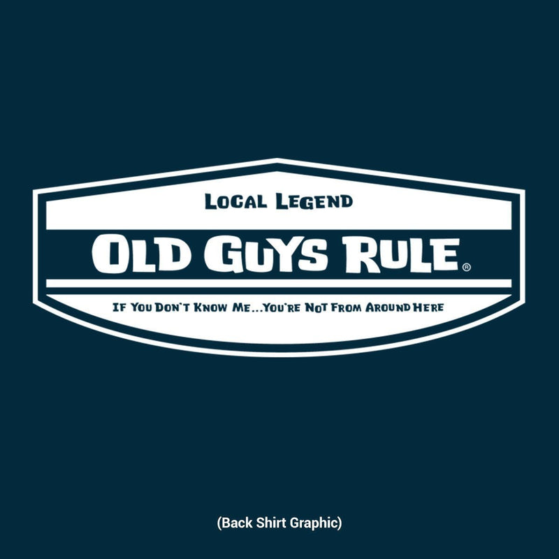Old Guys Rule - Local Legend - Navy Blue T-Shirt - Main View
