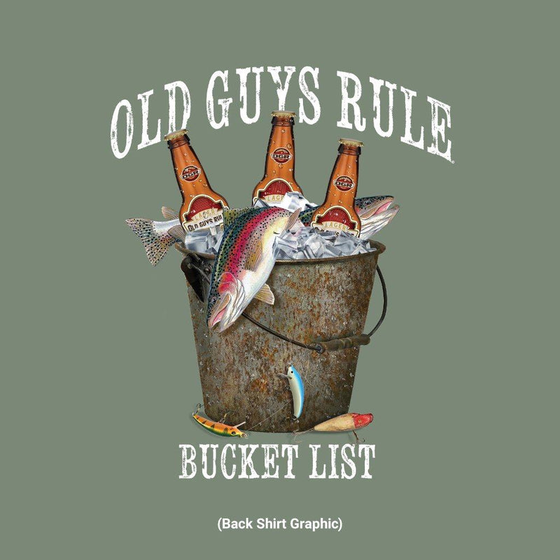 Old Guys Rule - Fresh Bucket List - Heather Green T-Shirt - Main View