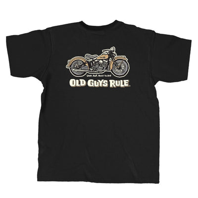 Old Guys Rule - Pocket T-Shirt - Panhead - "Loud, Fast, Built To Last" - Black - Main View