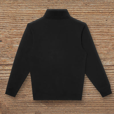 Premium Grey Black 1/4 Zip Crewneck