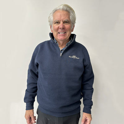 Premium Navy 1/4 Zip Crewneck