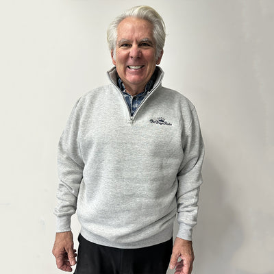 Premium Grey Heather 1/4 Zip Crewneck