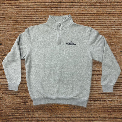 Premium Grey Heather 1/4 Zip Crewneck