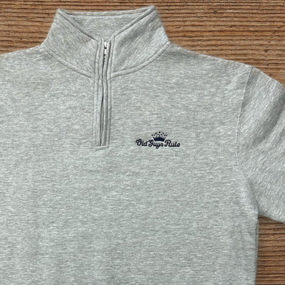 Premium Grey Heather 1/4 Zip Crewneck