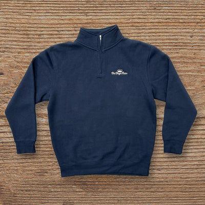 Premium Navy 1/4 Zip Crewneck