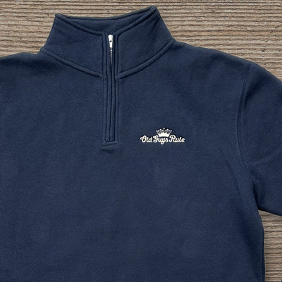 Premium Navy 1/4 Zip Crewneck