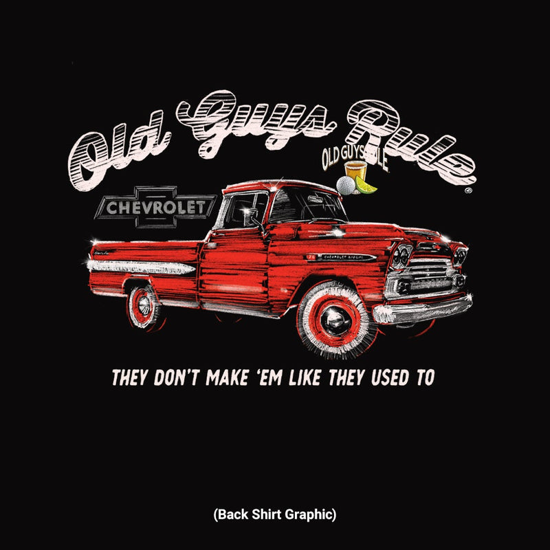 Old Guys Rule - Big Red - Black T-Shirt - Main View