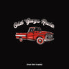 Old Guys Rule - Big Red - Black T-Shirt - Front Graphic