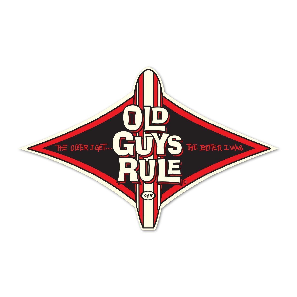 Old Guys Rule - Sticker - Diamond Longboard