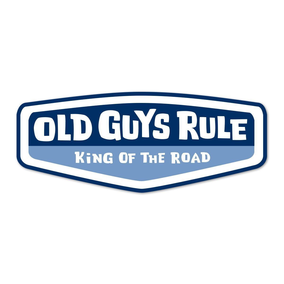 Old Guys Rule - Sticker - King of the Road (Blue)