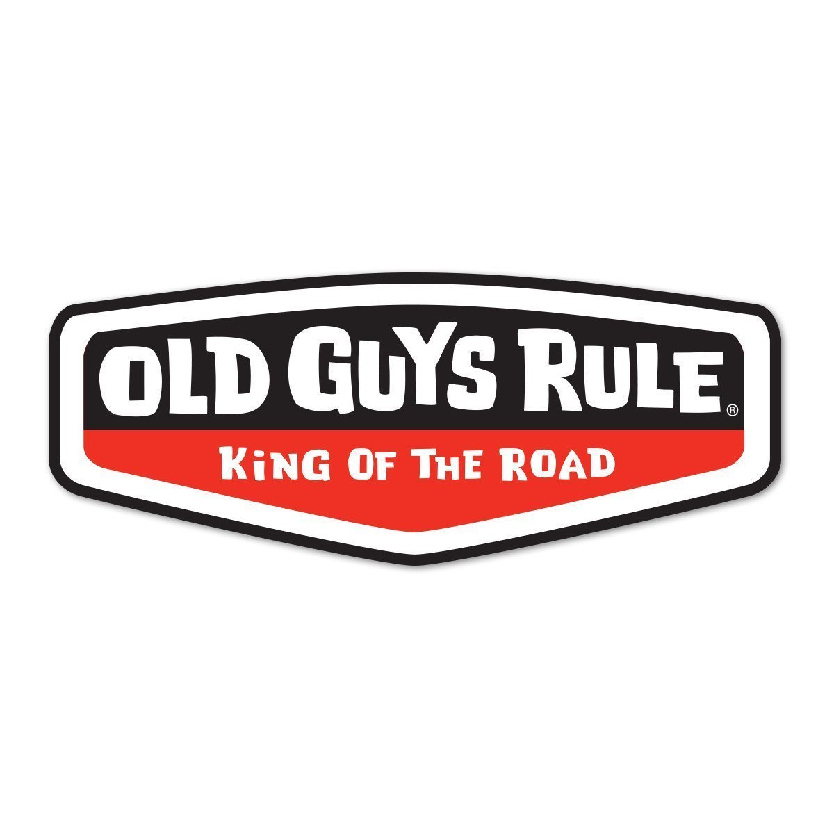 Old Guys Rule Decal - King Of The Road (Red) - Old Guys Rule