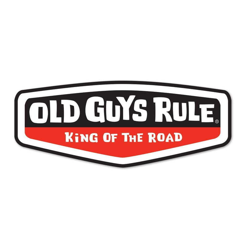 Old Guys Rule - Sticker - King of the Road (Red)