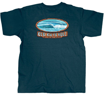Old Guys Rule - Waves - Harbor Blue T-Shirt - Design