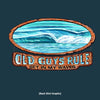 Old Guys Rule - Waves - Harbor Blue T-Shirt - Back Design