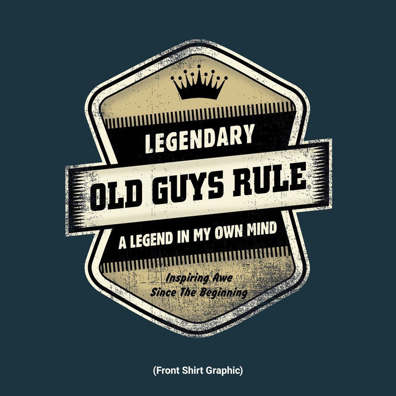 Old Guys Rule - Legend Badge  - Harbor Blue T-Shirt - Main View