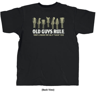 Old Guys Rule - Classic Rock - Black T-Shirt - Back