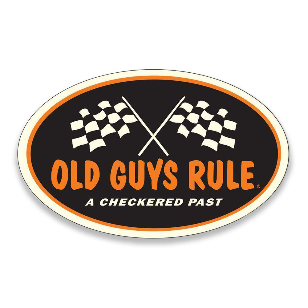 Old Guys Rule Decal - Checkered Past