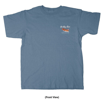 Old Guys Rule - It Took Decades - Lake Blue T-Shirt - Front View