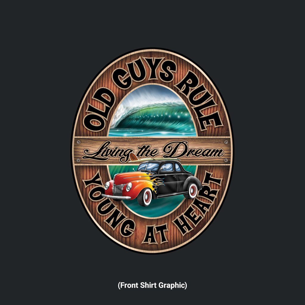 Old Guys Rule - The Dream - Black T-Shirt - Front Graphic