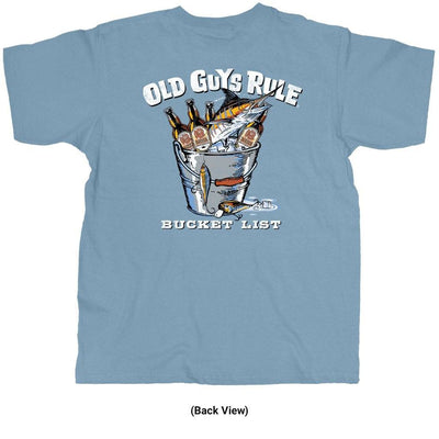 Old Guys Rule - Bucket List - Stone Blue - Back View