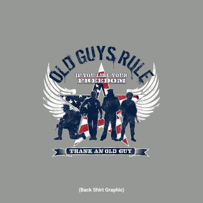 Old Guys Rule - Freedom Star - Gravel - Back Graphic