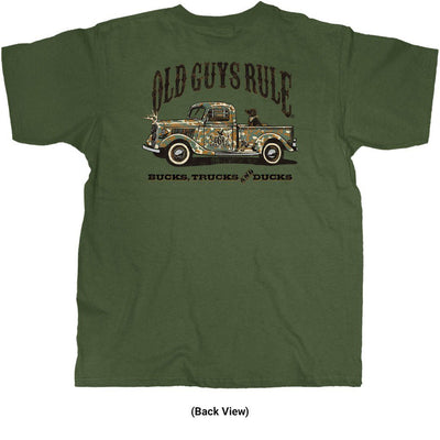 Old Guys Rule - Camo Truck - Military Green - Back View