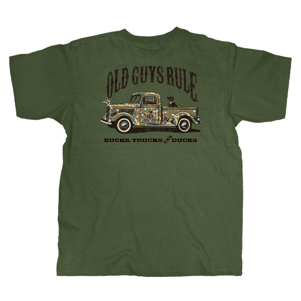 Old Guys Rule - Camo Truck - Military Green - Main View