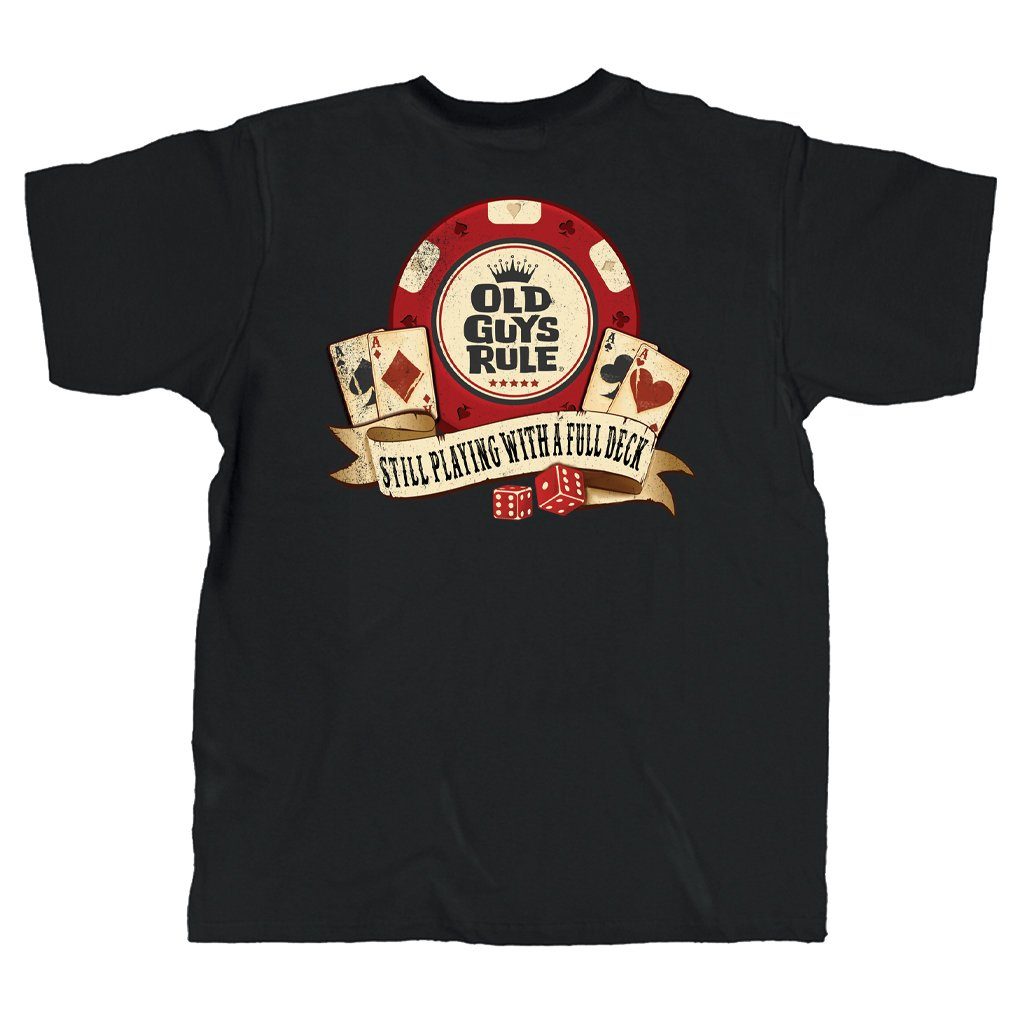 Old Guys Rule - Poker Chip - Black T-Shirt - Main View