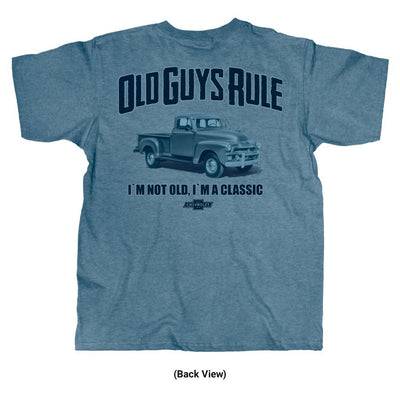 Old Guys Rule - I'm A Classic - Heather Indigo T-Shirt - Back View