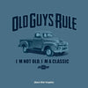 Old Guys Rule - I'm A Classic - Heather Indigo T-Shirt - Back Graphic