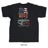 Old Guys Rule - American As It Gets - Black T-Shirt - Back View