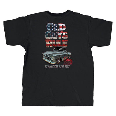 Old Guys Rule - American As It Gets - Black T-Shirt - Main View
