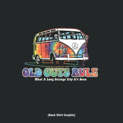 Old Guys Rule - Trippin' - Black T-Shirt - Back Graphic