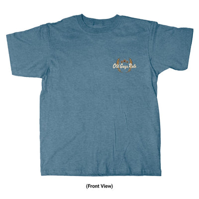 Old Guys Rule - Crazy Beers - Heather Indigo T-Shirt - Front View