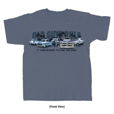 Old Guys Rule - Truck Band - Indigo Blue T-Shirt - Front View