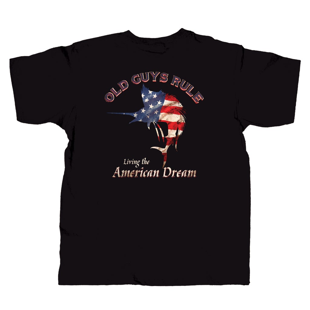 Old Guys Rule - American Dream - Black T-Shirt - Main View