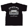 Old Guys Rule - Plays With Trucks - Black T-Shirt - Main View
