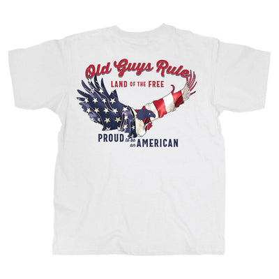 Old Guys Rule - White T-Shirt - Land of the Free - Main View