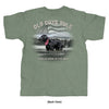 Old Guys Rule - Born & Bred - Heather Military Green T-Shirt - Back View