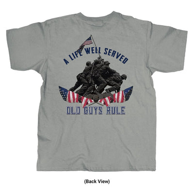 Old Guys Rule - Well Served - Gravel T-Shirt - Back View