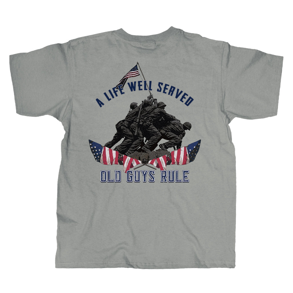  Old Guys Rule Men's T-Shirt, A Life Well Served - Gift